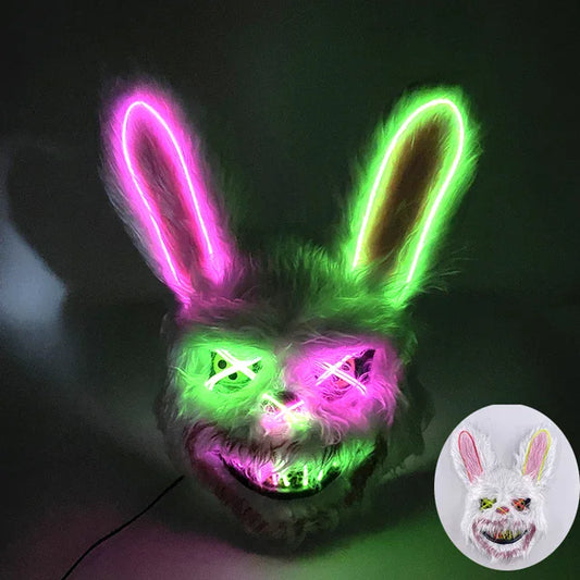 Skaluna® Masque lumineux LED – Effet lumineux pour fêtes, Halloween et soirées