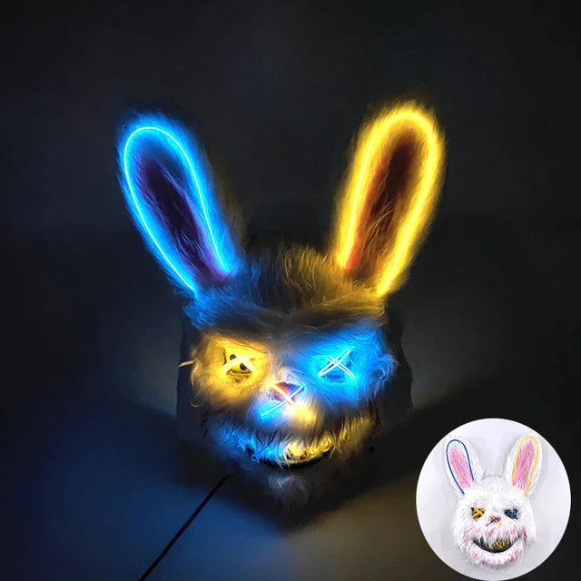 Skaluna® Masque lumineux LED – Effet lumineux pour fêtes, Halloween et soirées