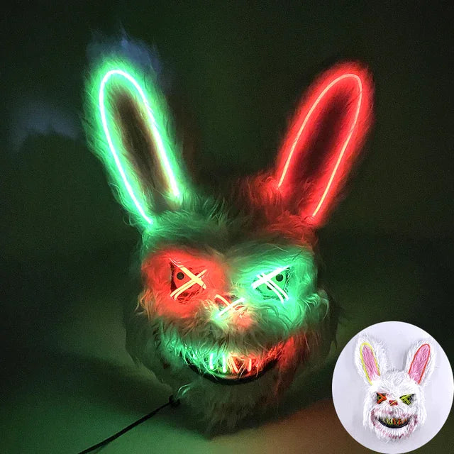 Skaluna® Masque lumineux LED – Effet lumineux pour fêtes, Halloween et soirées