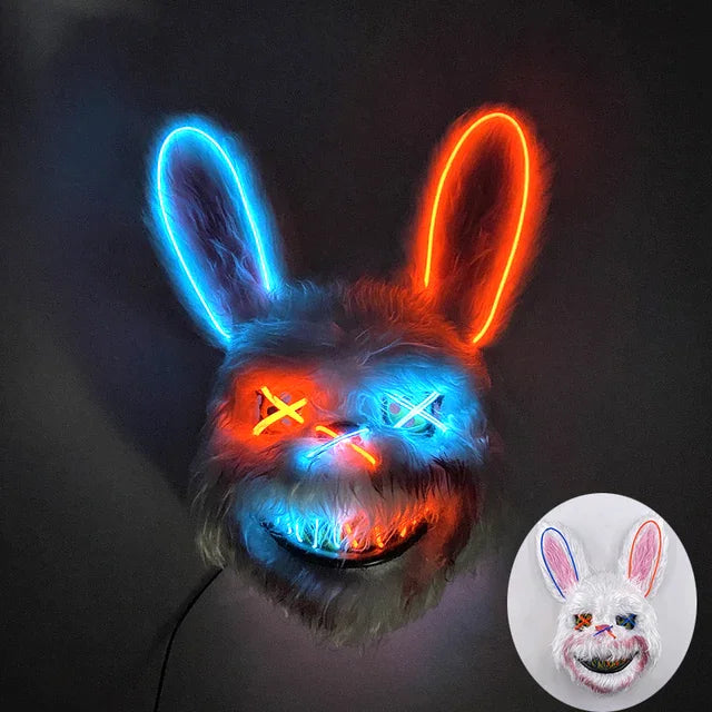 Skaluna® Masque lumineux LED – Effet lumineux pour fêtes, Halloween et soirées